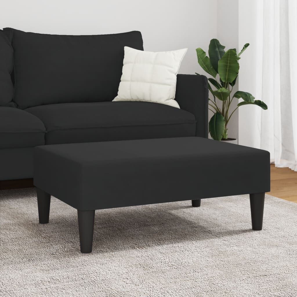 vidaXL Footstool Black 77x55x31 cm Velvet