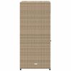 vidaXL Garden Storage Cabinet Beige 55x55x111 cm Poly Rattan