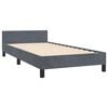 vidaXL Bed Frame without Mattress Dark Grey 100x203 cm Velvet
