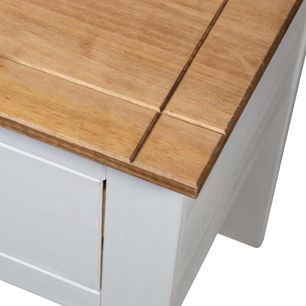 vidaXL Bedside Cabinet White 46x40x57 cm Pine Panama Range