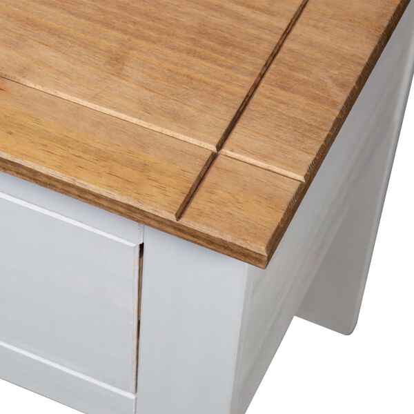 vidaXL Bedside Cabinet White 46x40x57 cm Pine Panama Range