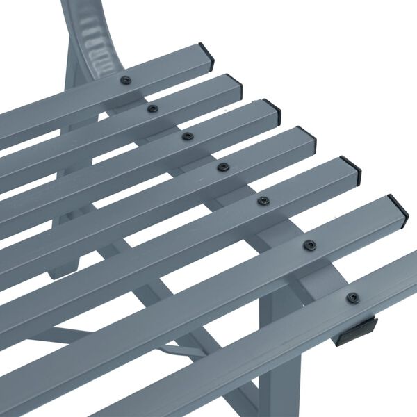 vidaXL Garden Bench 110 cm Steel Grey