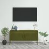 vidaXL TV Cabinet Olive Green 105x35x50 cm Steel