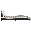 vidaXL Bed Frame with LED without Mattress "Zadar" Black and White 152x203 cm