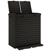 vidaXL Outdoor Garbage Bin Black 78x41x86 cm Polypropylene