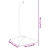 vidaXL Hanging Egg Chair Stand without Basket Anthracite Steel