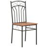 vidaXL Dining Chairs 2 pcs Brown MDF