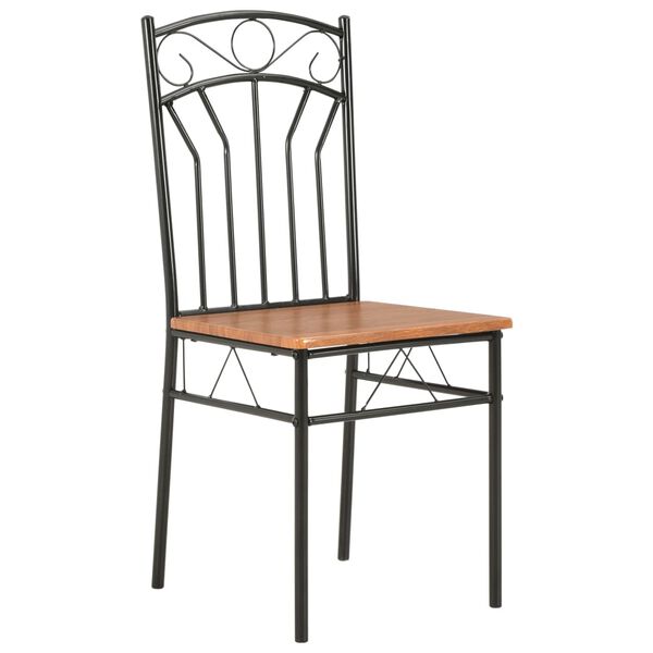 vidaXL Dining Chairs 2 pcs Brown MDF