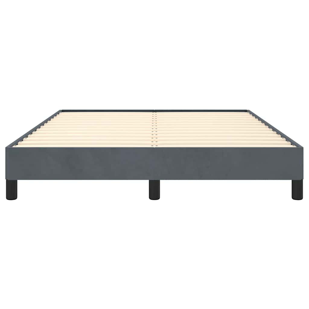 vidaXL Bed Frame without Mattress Dark Grey 137x187 cm Double Velvet