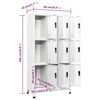 vidaXL Locker Cabinet White 90x45x180 cm Steel