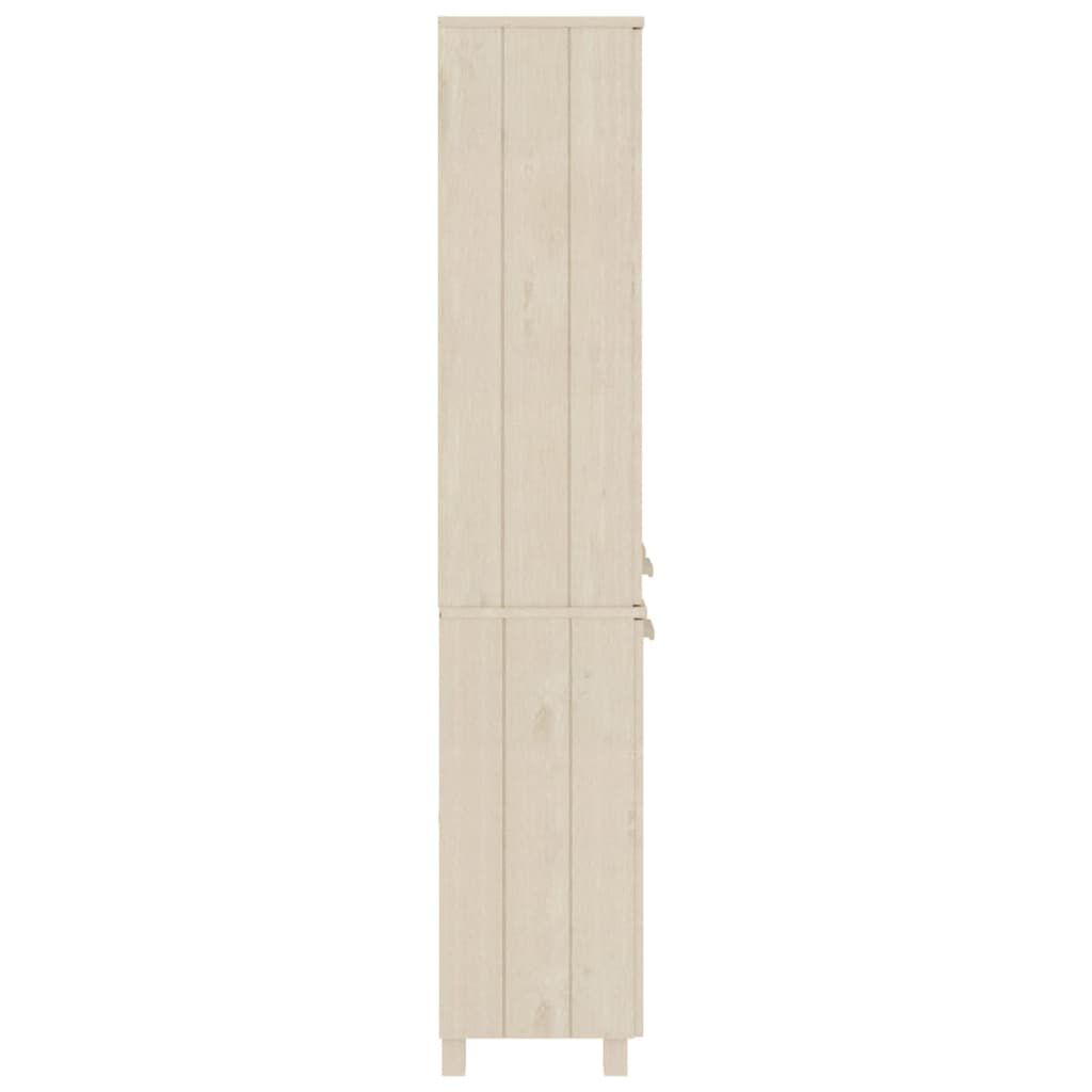 vidaXL Highboard HAMAR Solid Wood Pine Honey Brown