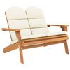vidaXL 3 Piece Adirondack Garden Lounge Set Solid Wood Acacia