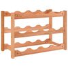 vidaXL Wine Rack for 12 Bottles Solid Wood Walnut