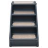 vidaXL Folding 4-Step Dog Stairs Dark Grey
