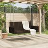 vidaXL Swing Bench Brown 119x56x48 cm Poly Rattan