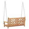 vidaXL Swing Bench Brown 114 x 60 x 64 cm Solid Teak Wood