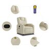 vidaXL Massage Recliner Chair Cream Faux Leather