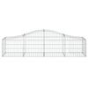 vidaXL Arched Gabion Basket 200x50x40/60 cm Galvanised Iron
