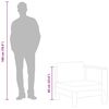 vidaXL Middle Sofa with 1 Armrest Cream White Solid Acacia Wood