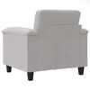 vidaXL Sofa Chair Light Grey 60 cm Microfibre Fabric
