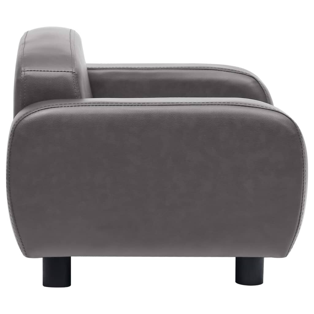 vidaXL Dog Sofa Grey 80x50x40 cm Faux Leather