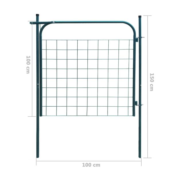 vidaXL Garden Fence Gate 100x100 cm Anthracite