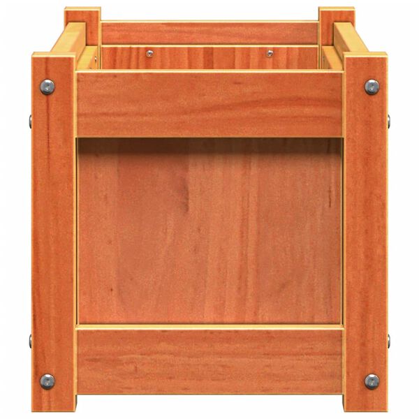 vidaXL Garden Planter Wax Brown 60x31x31 cm Solid Wood Pine