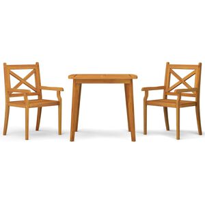 vidaXL 3 Piece Garden Dining Set Solid Wood Acacia