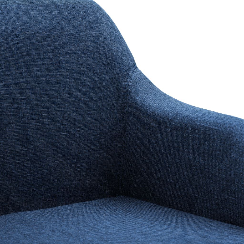 vidaXL Swivel Dining Chair Blue Fabric
