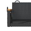 vidaXL Swing Bench Black 63x62x40 cm Poly Rattan