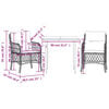 vidaXL 7 Piece Garden Dining Set with Cushions Brown Poly Rattan