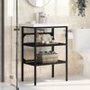 vidaXL Bathroom Washbasin Frame Black 59x38x83 cm Iron