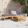 vidaXL 4 Piece Garden Lounge Set with Cushions Solid Wood Acacia