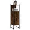 vidaXL Bathroom Cabinet Smoked Oak 33x33x120.5 cm Engineered Wood