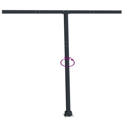 vidaXL Awning Post Set Anthracite 300x245 cm Iron