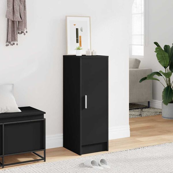 vidaXL Shoe Cabinet Black 32x35x92 cm Engineered Wood