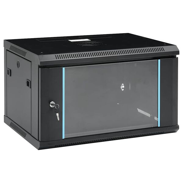 vidaXL 6U Wall Mounted Network Cabinet 19 IP20 600x450x350 mm