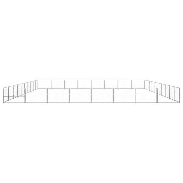 vidaXL Dog Kennel Silver 80 m² Steel