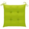 vidaXL Garden Chairs 2 pcs with Bright Green Cushions Solid Teak Wood
