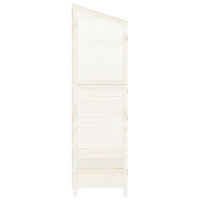 vidaXL Garden Shed White 102x52x174.5 cm Solid Wood Fir