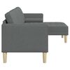 vidaXL Sofa Set with Cushion Dark Grey Polyester