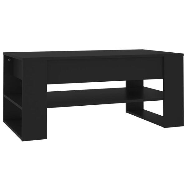 vidaXL Coffee Table Black 102x55x45 cm Engineered Wood