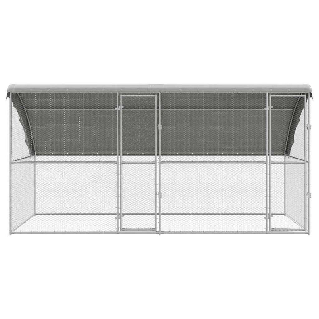 vidaXL Chicken Cage Silver 400 x 200 x 198.5 cm Galvanised steel