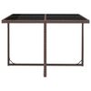 vidaXL 5 Piece Outdoor Dining Set with Cushions Poly Rattan Brown