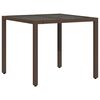 vidaXL 5 Piece Garden Bistro Set with Cushions Brown Poly Rattan