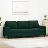 vidaXL 3-Seater Sofa Dark Green 180 cm Velvet