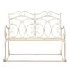 vidaXL Garden Bench 104 cm Iron Antique White