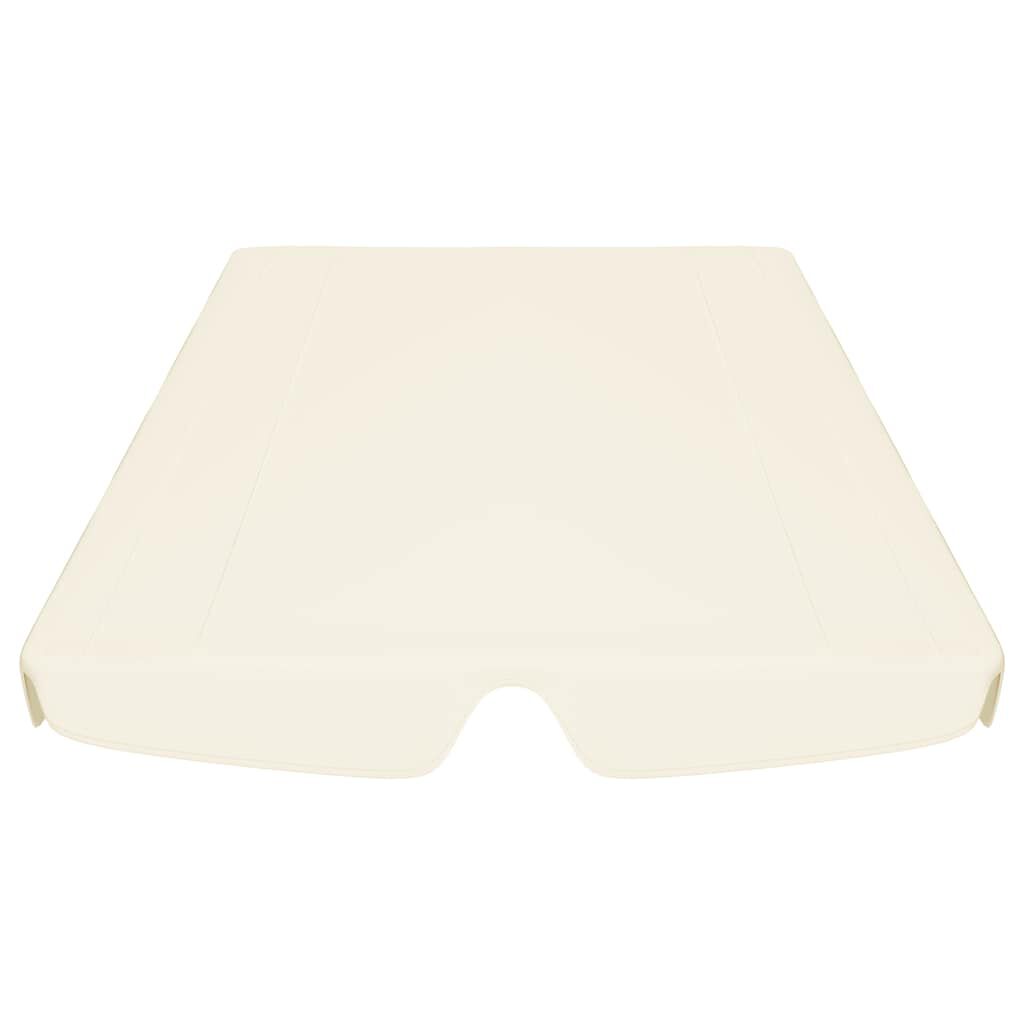 vidaXL Replacement Canopy for Garden Swing Cream 188/168x145/110 cm