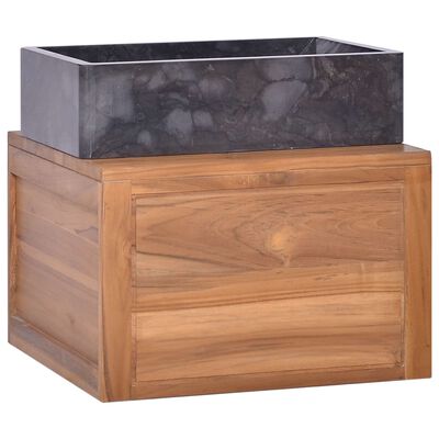vidaXL Wall-mounted Bathroom Cabinet 45x45x30 cm Solid Teak Wood