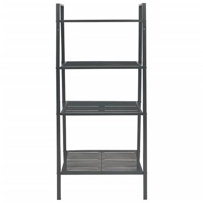 vidaXL Ladder Bookcase 4 Tiers Metal Anthracite